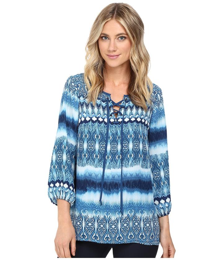 Christin Michaels - Almond Print Top