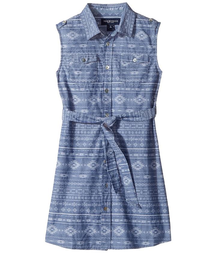 Toobydoo - Tribal Chambray Bleted Dress
