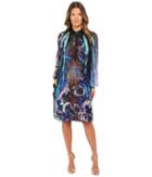 Alberta Ferretti - Long Sleeve Sheer Floral Dress