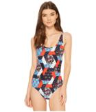 Tommy Hilfiger - Wanderlust Patchwork Lace-up Back One-piece