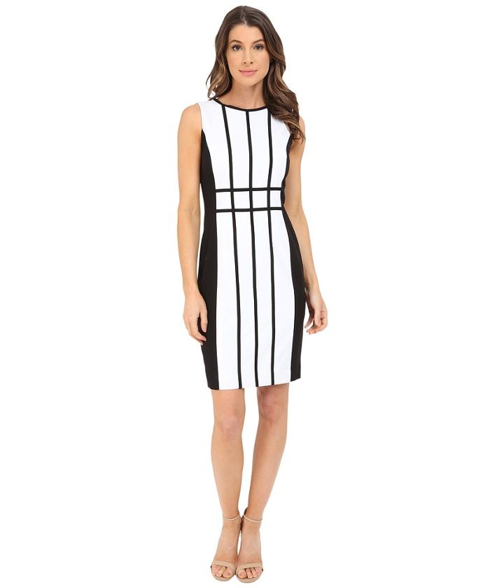 Calvin Klein - Grid Pattern Sheath Dress Cd6x17l9