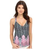 Lucky Brand - Midnight Paisley Tankini Top