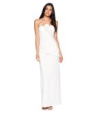 Adrianna Papell - Strapless Knit Crepe Long Side Draped Gown