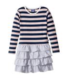 Toobydoo - French Stripe Ruffle Skirt Dress