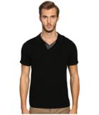 Vince - Wool Silk Jersey Short Sleeve Polo With Tipping