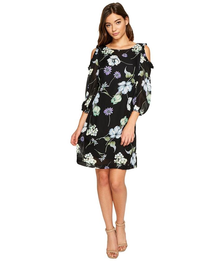 Christin Michaels - Juliet Long Sleeve Printed Dress