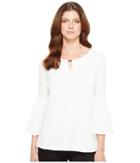 Calvin Klein - Flutter Sleeve Top With Hardware