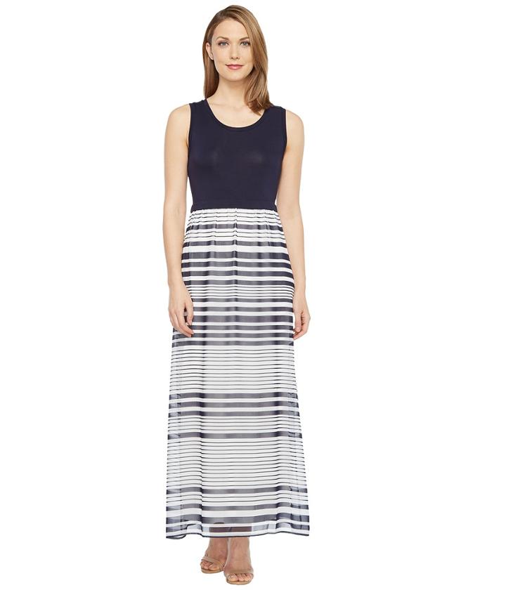 Calvin Klein - Printed Maxi With Chiffon Bottom