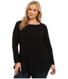 Karen Kane Plus - Plus Size Lace Inset Sweater