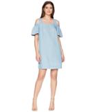 Two By Vince Camuto - Ruffled Cold Shoulder Tencel Dress
