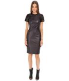 Prabal Gurung - Leather Short Sleeve Dress