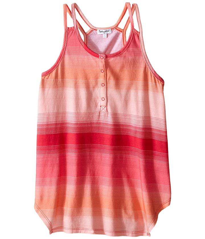 Splendid Littles - Muli Striped Tank Top With Shark Bite Hem