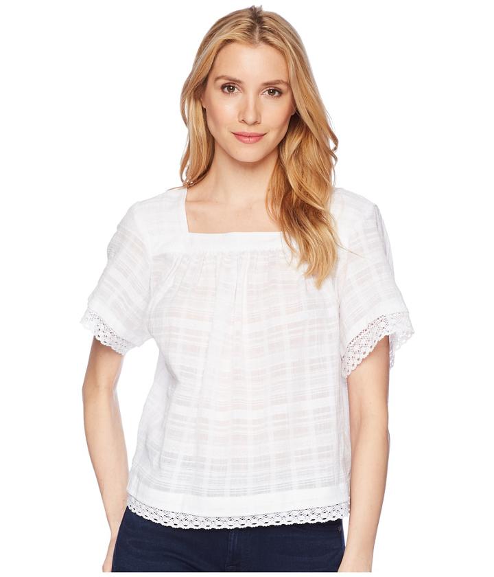 Two By Vince Camuto - Floral Woven Front Top