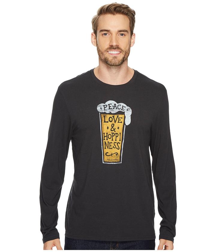 Life Is Good - Peace Love Hoppiness Long Sleeve Smooth Tee