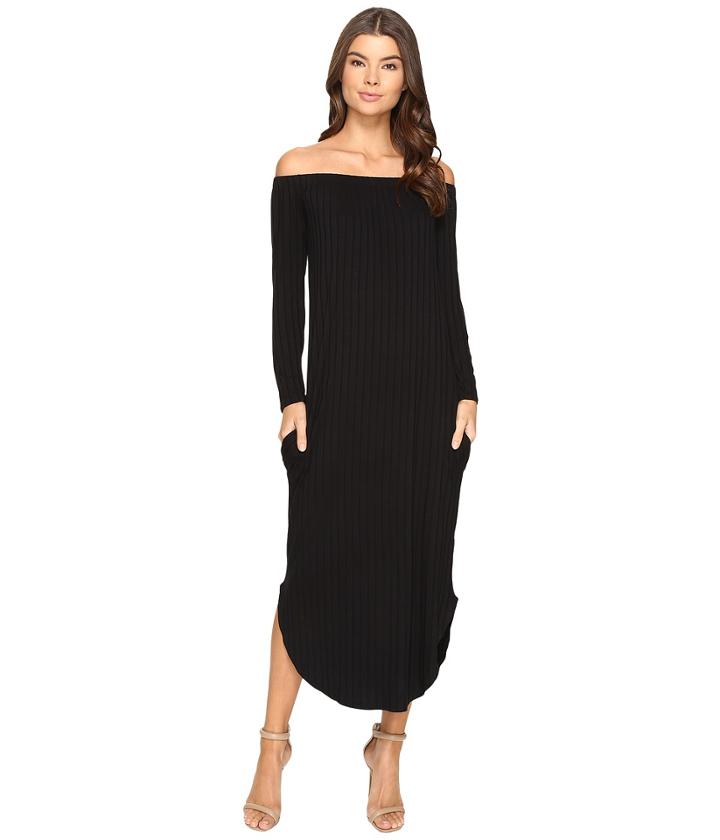 Culture Phit - Karyme Off The Shoulder Long Sleeve Pocketed Dress