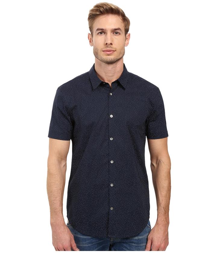 John Varvatos Star U.s.a. - Slim Fit Sport Shirt With Cuffed Short Sleeves W443s2l