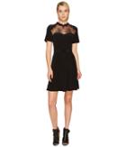 The Kooples - Short Sleeve Dress In Silk Taffeta