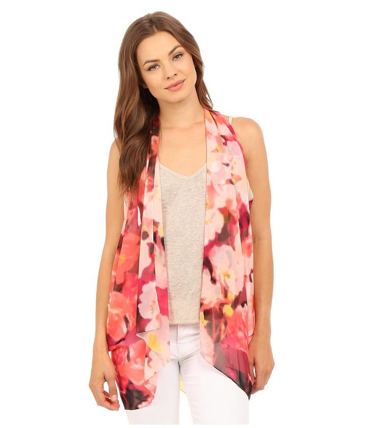 Calvin Klein - Glassy Floral Convertible Scarf Vest