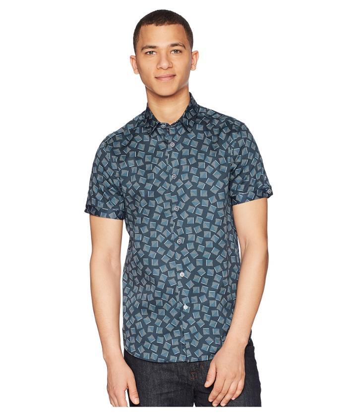 Ted Baker - Tern Short Sleeve Square Geo Print Shirt
