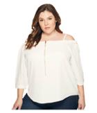 Calvin Klein Plus - Plus Size Off The Shoulder Top With Zipper