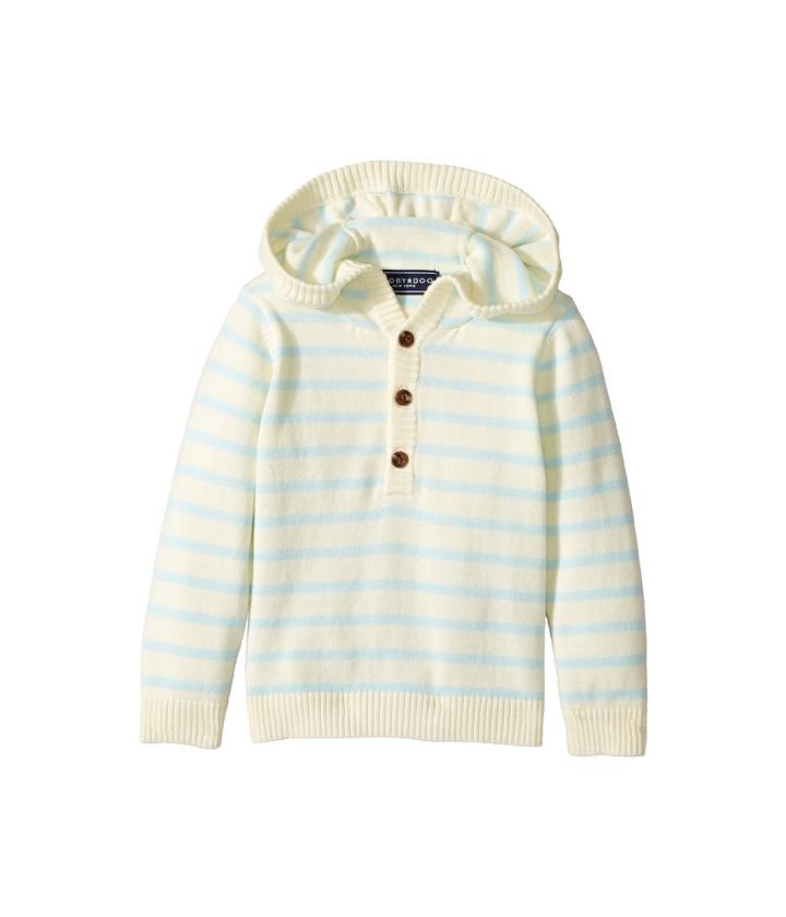 Toobydoo - Cotton Cashmere Light Blue Henley Beach Hoodie