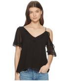 1.state - Ruffle Edge Blouse W/ Shoulder Cut Out