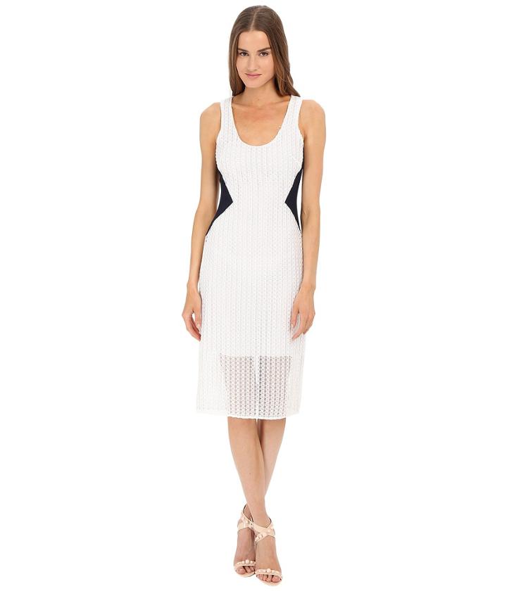 Prabal Gurung - Lace Tank Dress W/ Sheer Overlay