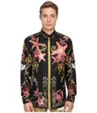 Versace Collection - Baroque Starfish Silk Button Up