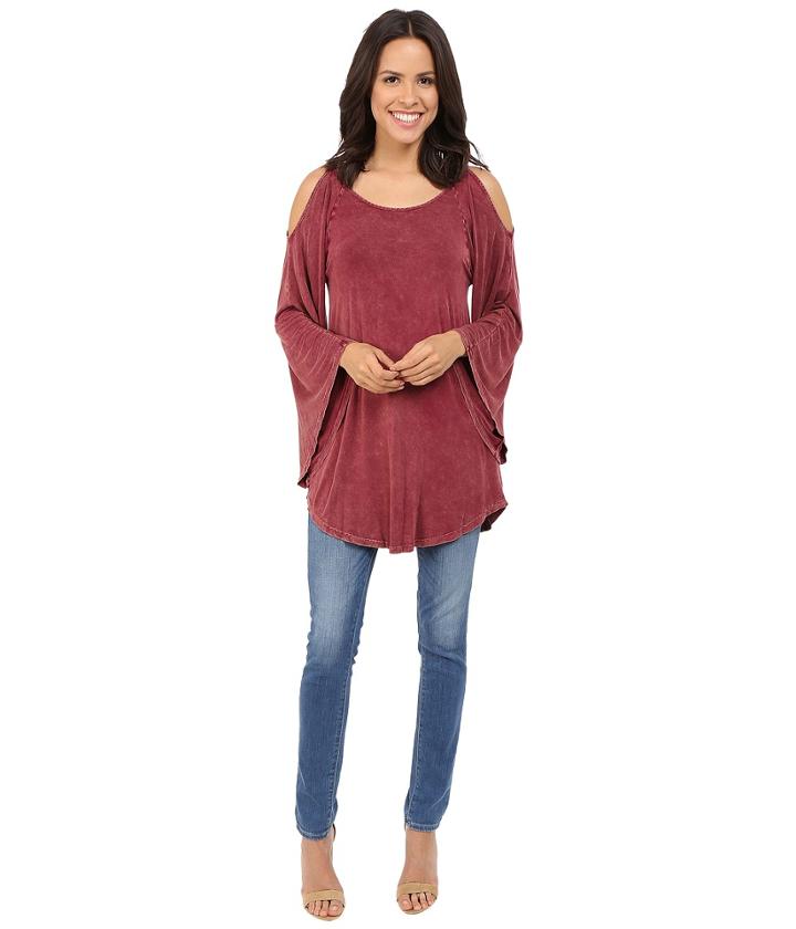 Culture Phit - Evie Washed Cold Shoulder Top