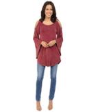 Culture Phit - Evie Washed Cold Shoulder Top