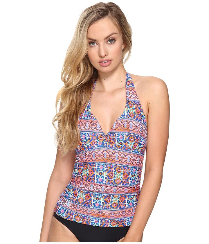 La Blanca - Corsica Tile Halter Goddess Tankini