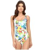 Tommy Bahama - Fleur De Lite Laced-back Tank One-piece Swimsuit