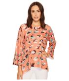 Nally &amp; Millie - Rust Printed Trapeze Top