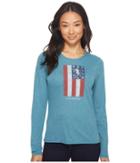 Life Is Good - Skis And Stripes Long Sleeve Sweet Tee