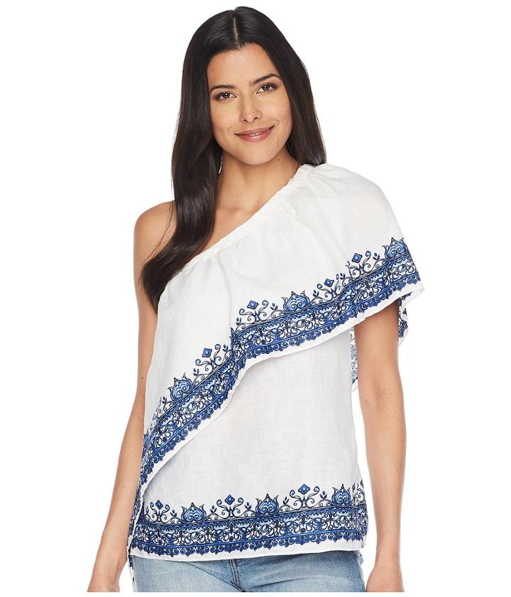 Lauren Ralph Lauren - One Shoulder Linen Top