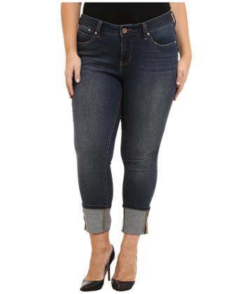 Jag Jeans Plus Size - Plus Size Evan Long Cuff Mid Rise Slim Ankle Jeans In Melrose