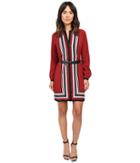 Michael Michael Kors - Optic Scarf Long Sleeve Dress
