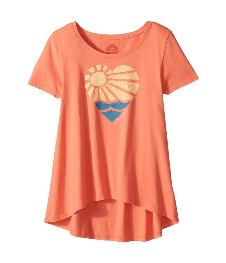 Life Is Good Kids - Sunshine Heart Scoop Neck Swing Tee