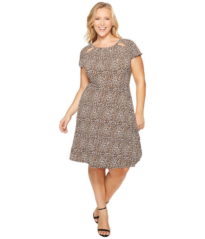 Michael Michael Kors - Plus Size Leo Shirred Neck Dress