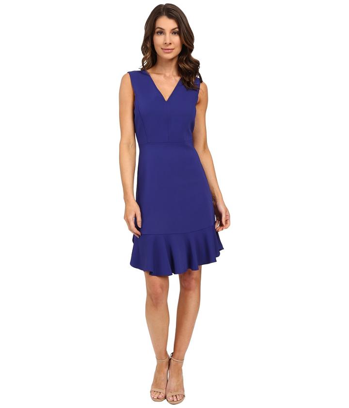 Rebecca Taylor - Sleeveless V-neck Suiting Dress