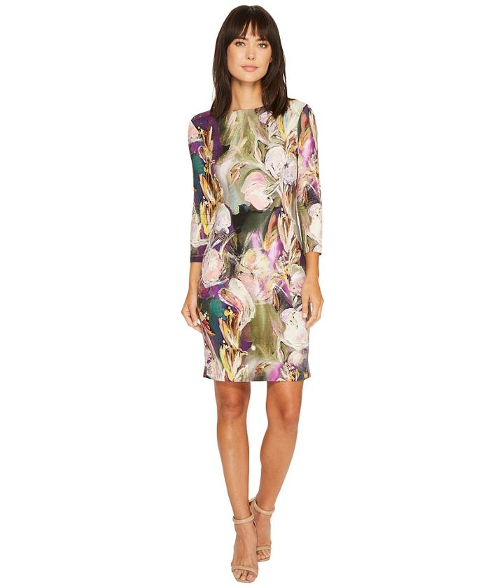 Karen Kane - Painted Floral Sheath Dress