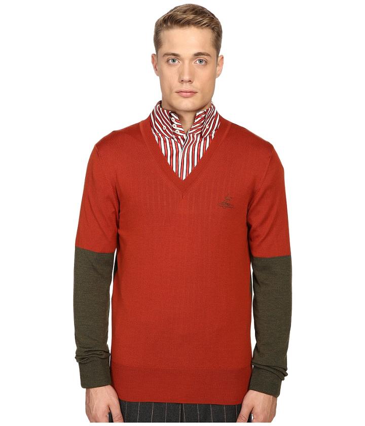 Vivienne Westwood - Block Classic V-neck Sweater