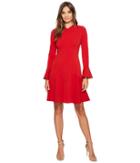 Maggy London - New Castle Knit Long Sleeve Fit Flare Dress