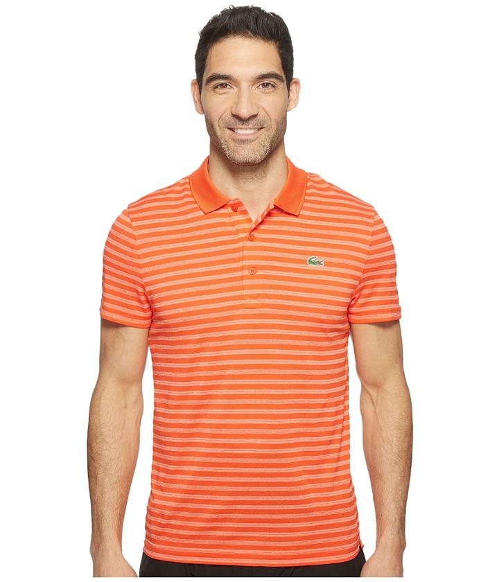 Lacoste - Golf Fine Stripe Ultra Dry Pique Knit