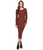 Culture Phit - Leah Long Sleeve Ribbed Midi Dress