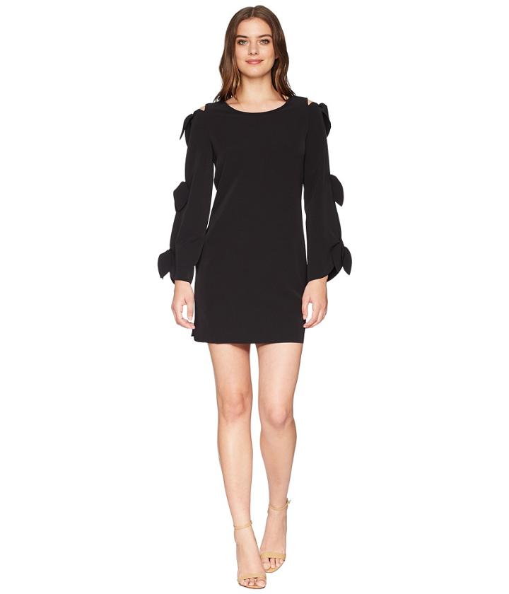 Laundry By Shelli Segal - Crepe Shift Dress With Ties Sleeve Detail