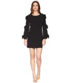 Laundry By Shelli Segal - Crepe Shift Dress With Ties Sleeve Detail