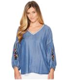 B Collection By Bobeau - Frankie Embroidered Sleeve
