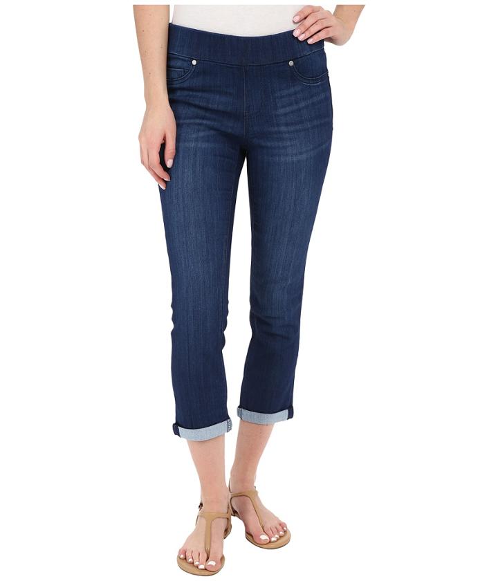 Liverpool - Sienna Pull-on Silky Soft Denim Capris In Havasu Deep Blue