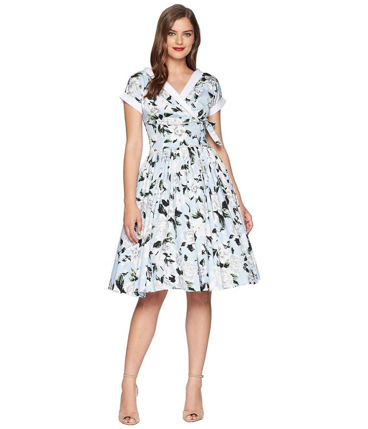 Unique Vintage - Pleated Waldorf Swing Dress